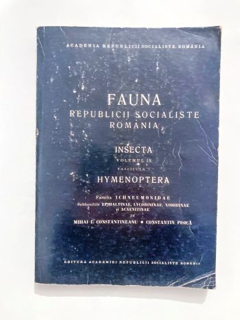 Fauna Republicii Socialiste România. Insecta. Vol. IX, fascicula 7: Hymenoptera. Familia Ichneumonidae. Subfamiliile Ephialtinae, Lycorininae, Xoridinae, Acaenitinae
