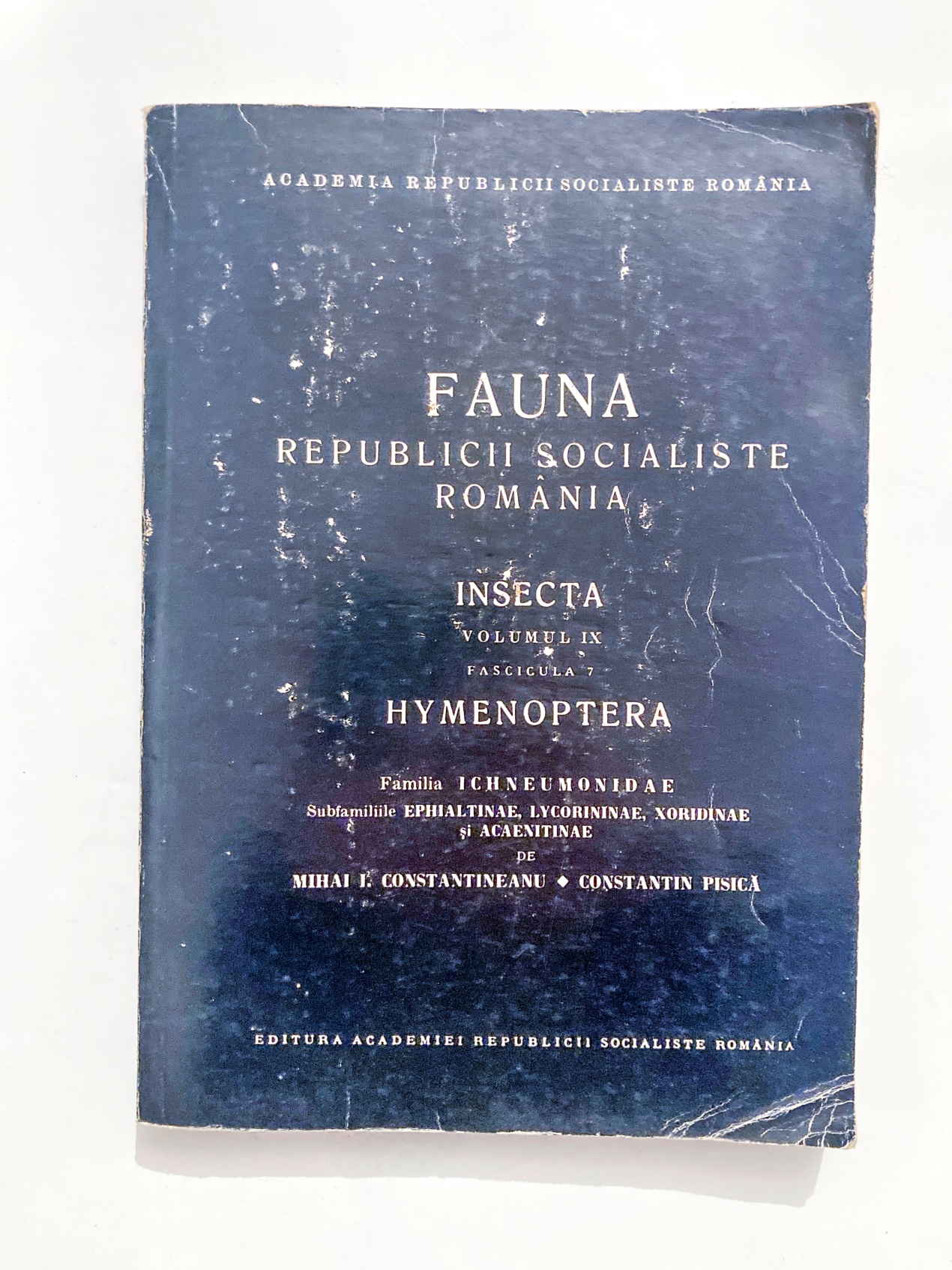 Fauna Republicii Socialiste România. Insecta. Vol. IX, fascicula 7: Hymenoptera. Familia Ichneumonidae. Subfamiliile Ephialtinae, Lycorininae, Xoridinae, Acaenitinae